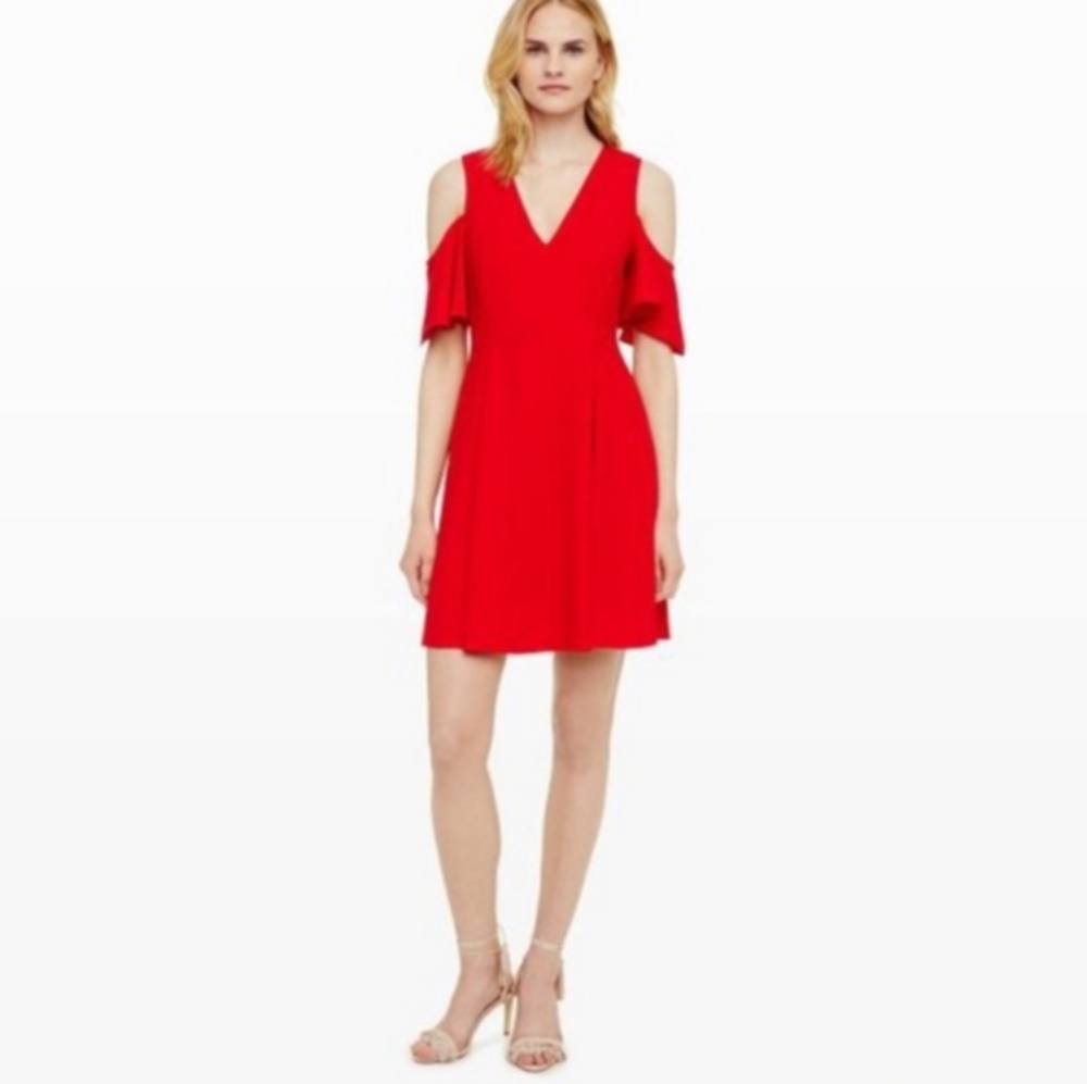 Club Monaco red shoulder dress